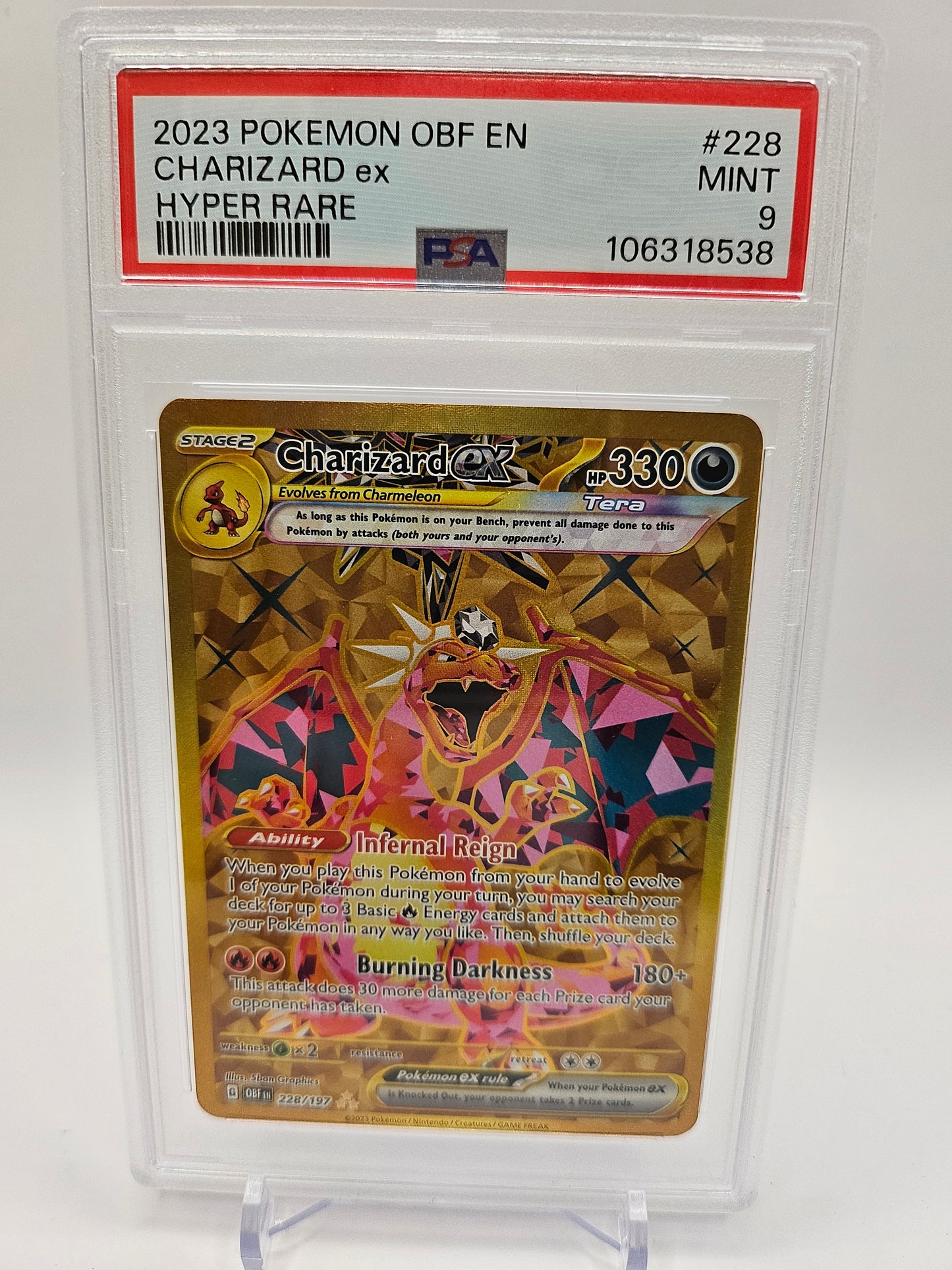 Obsidian Flames Charizard ex #228 - PSA 9 MINT