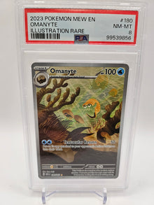 Scarlet & Violet 151 Omanyte #180 - PSA 8 NM-MT