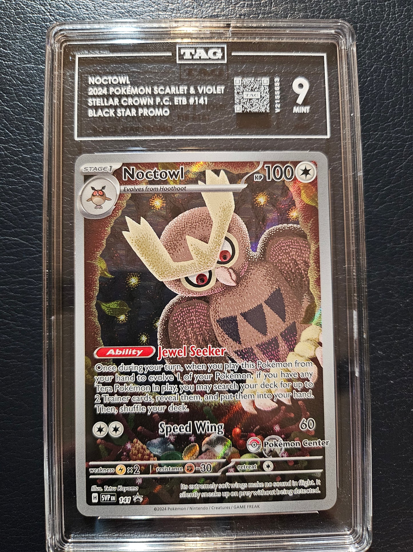 TAG Noctowl #141 Pokémon Center 9 Mint